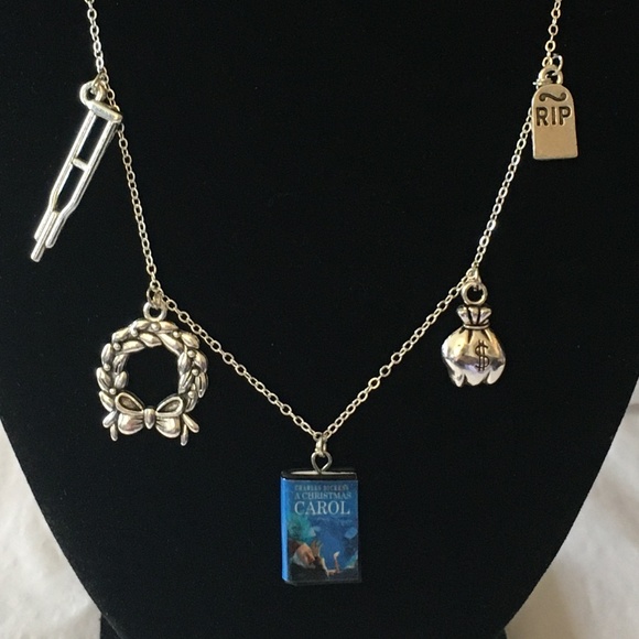 A Christmas Carol by Charles Dickens Handmade Literature Necklace, Book Cover - Picture 9 of 15